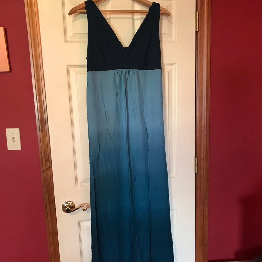 Blue Ombré maternity dress